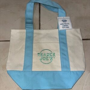 Trader Joe’s Mini pastel Canvas Tote bad